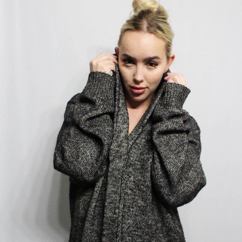 Gray Button Up Cardigan